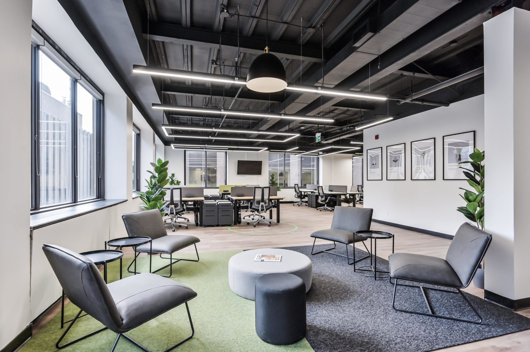 Office lounge and open workspace delivered by Kastone