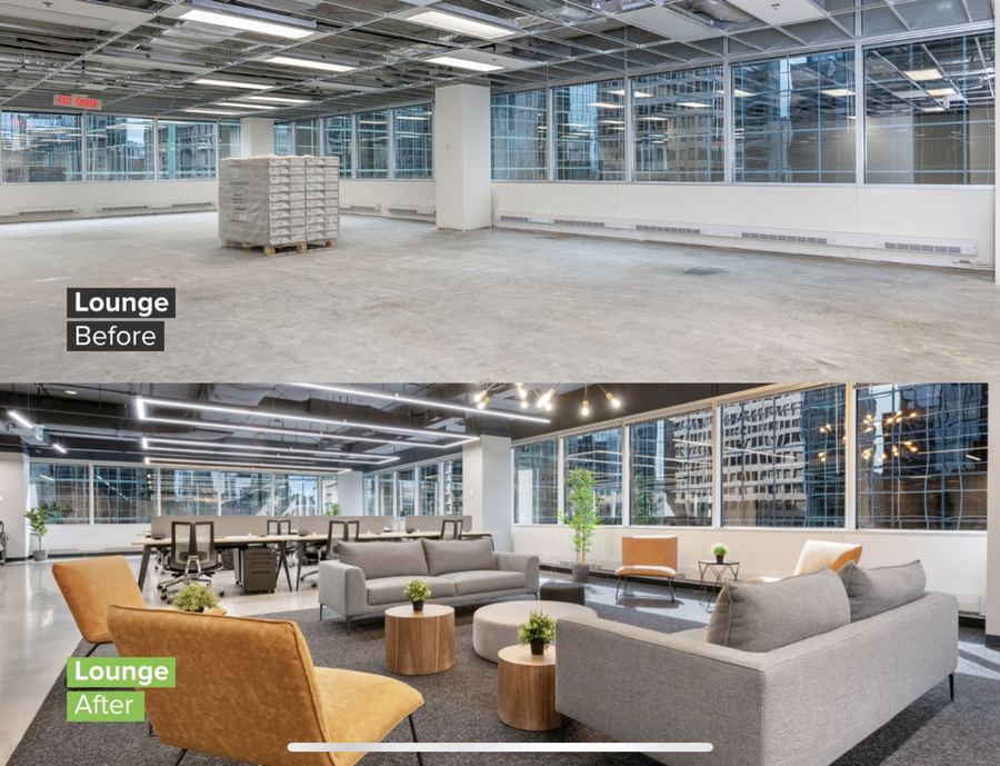 Lounge: Before & After by Kastone Construction, Ottawa