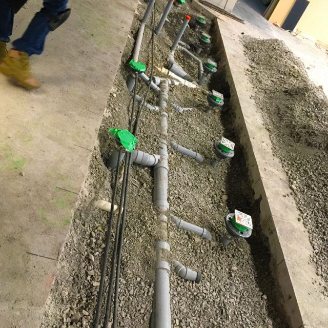 Under-slab plumbing rough-in