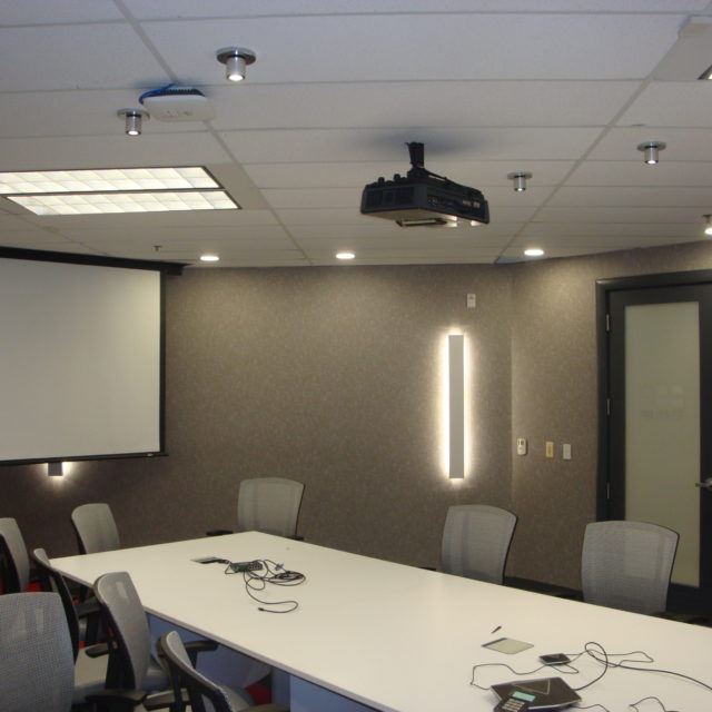 Boardroom with projector