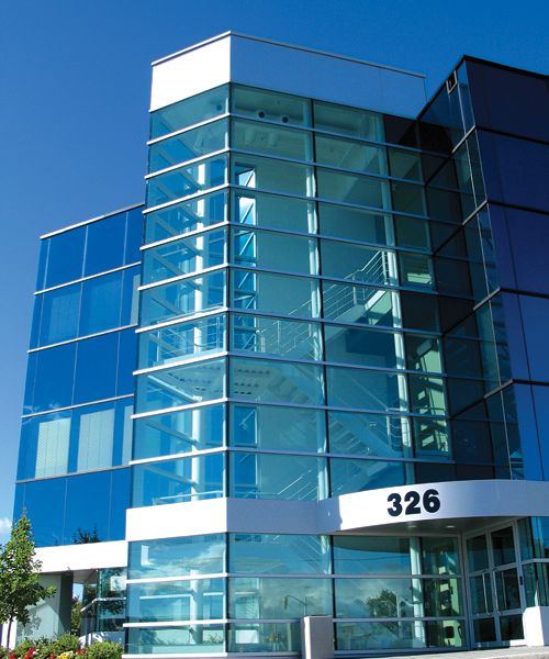 Glass office building