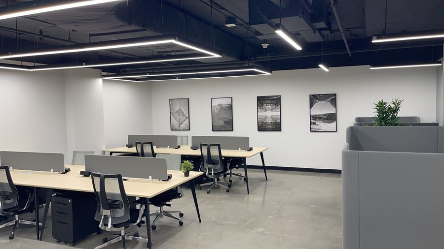 Open office workspace