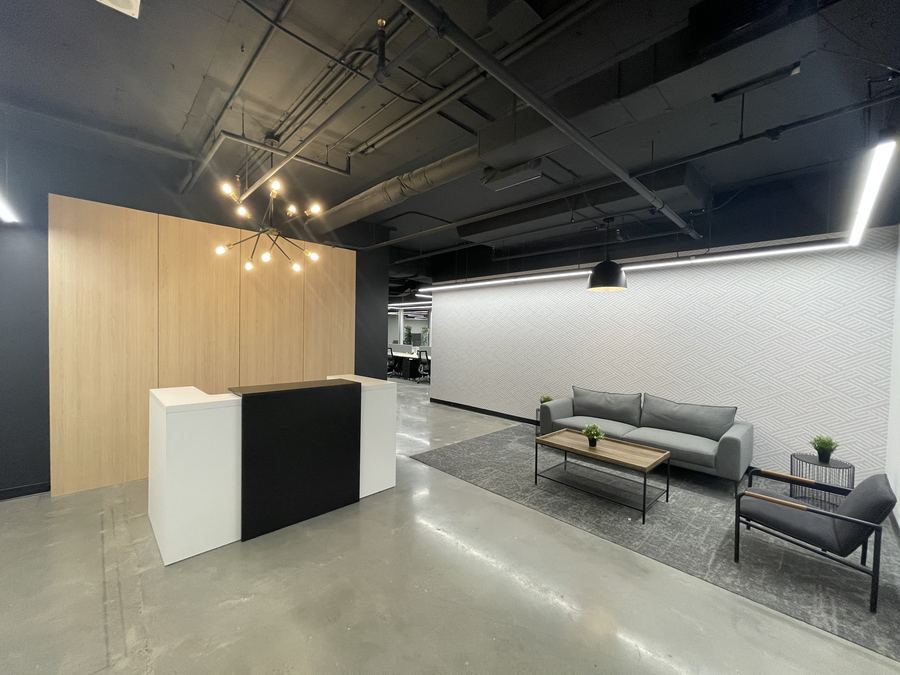 Completed reception and waiting area at handover