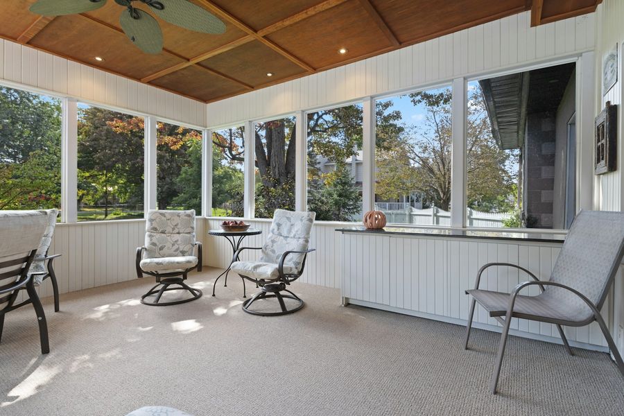 Screened porch addition