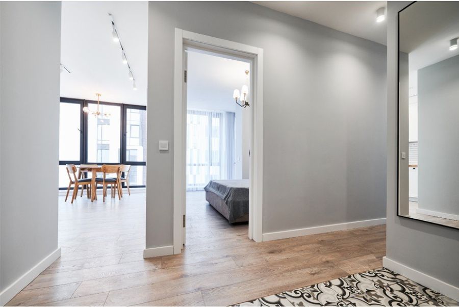Open-concept interior renovation